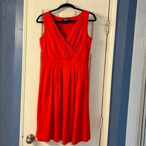 NWOT red cotton midi dress